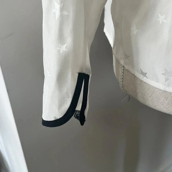 ZADIG & VOLTAIRE White Grommet Star Blouse S - Picture 4 of 6